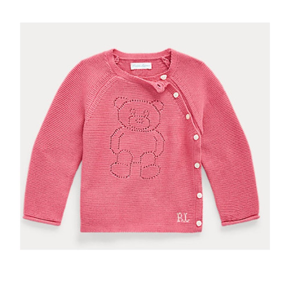 NWT Ralph Lauren Baby Polo Bear Cotton Sweater 12M